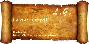 Lantai Gergő névjegykártya